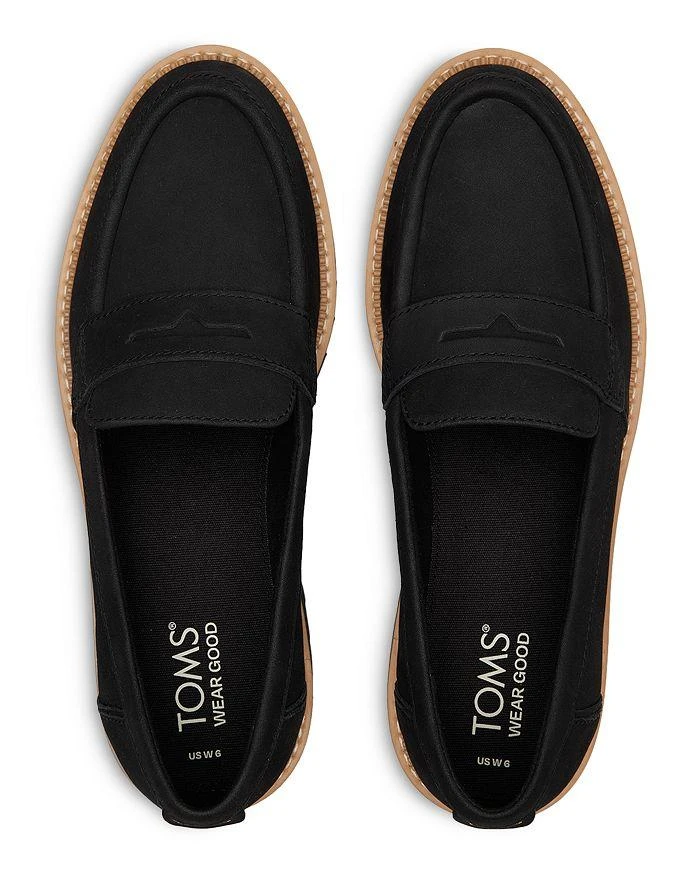 商品TOMS|Women's Cara Slip On Lug Platform Penny Loafer Flats,价格¥829,第3张图片详细描述