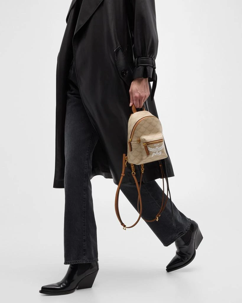 商品MCM|Stark Monogram Coated Canvas Backpack,价格¥4810,第2张图片详细描述