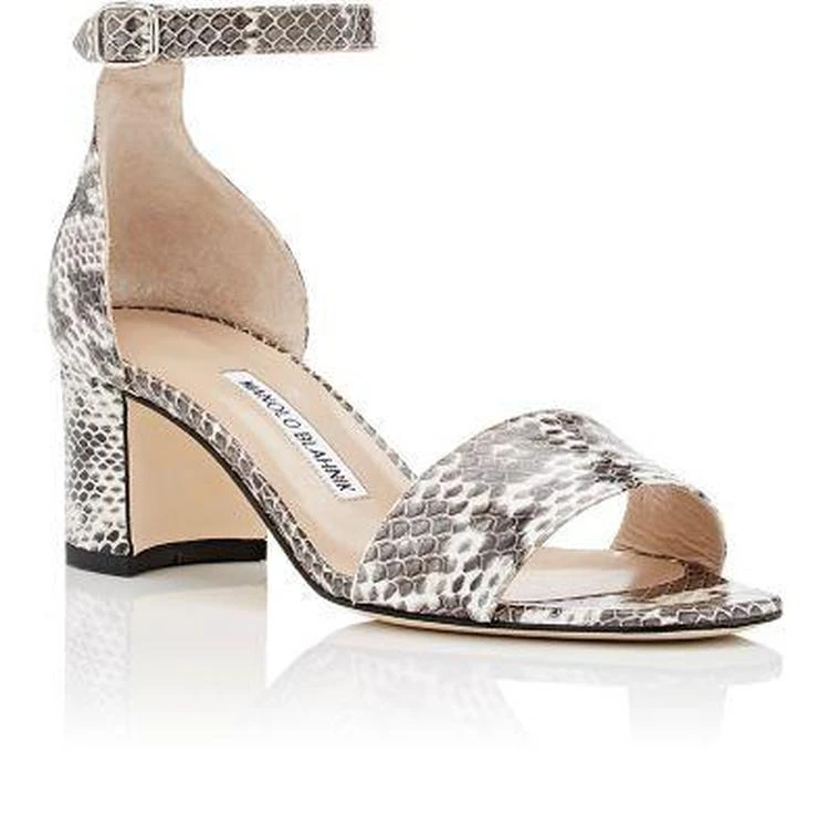 商品Manolo Blahnik|Lauratomod Snakeskin Sandals,价格¥4158,第2张图片详细描述