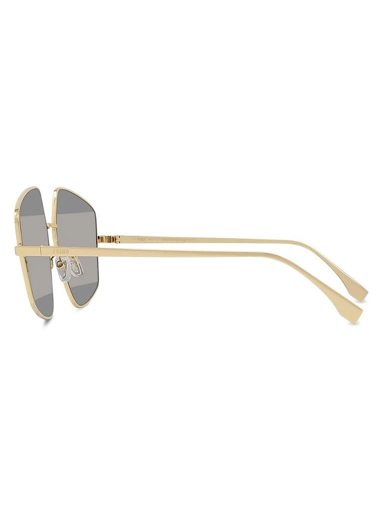 商品Fendi|60MM Geometric Metal Sunglasses,价格¥3581,第4张图片详细描述