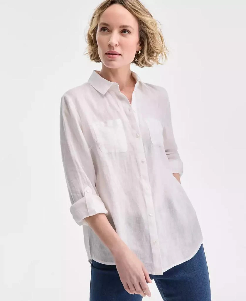 商品Charter Club|Women's 100% Linen Shirt, Created for Macy's,价格¥297,第1张图片