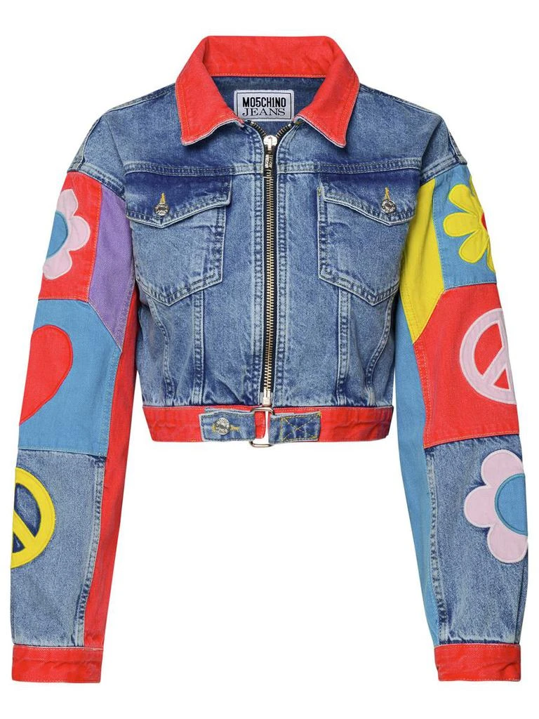 商品MOSCHINO JEANS|MOSCHINO JEANS PATTERNED DENIM JACKET,价格¥3919,第1张图片