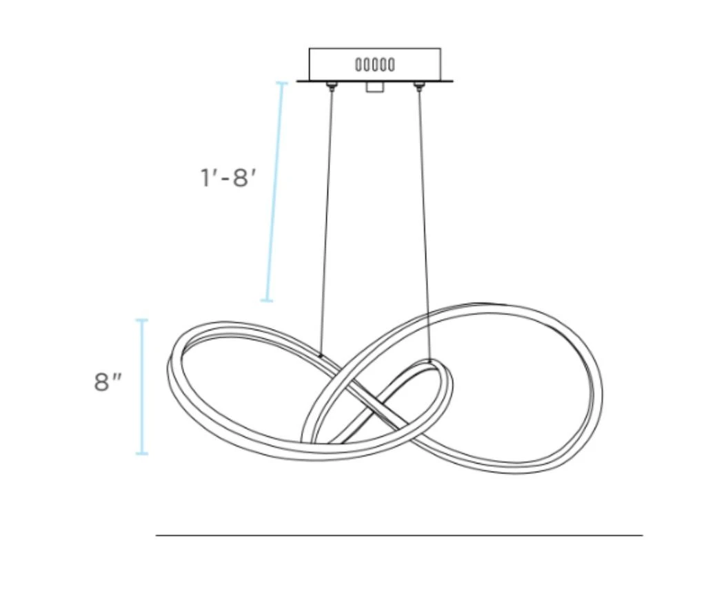 商品Finesse Decor|Knotted LED Dimmable Chandelier // Chrome,价格¥4152,第4张图片详细描述