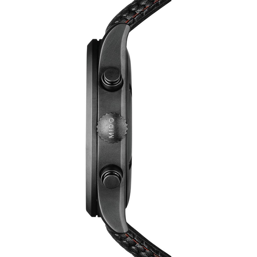商品MIDO|Men's Swiss Chronograph Multifort Black Leather Strap Watch 42mm,价格¥6121,第4张图片详细描述