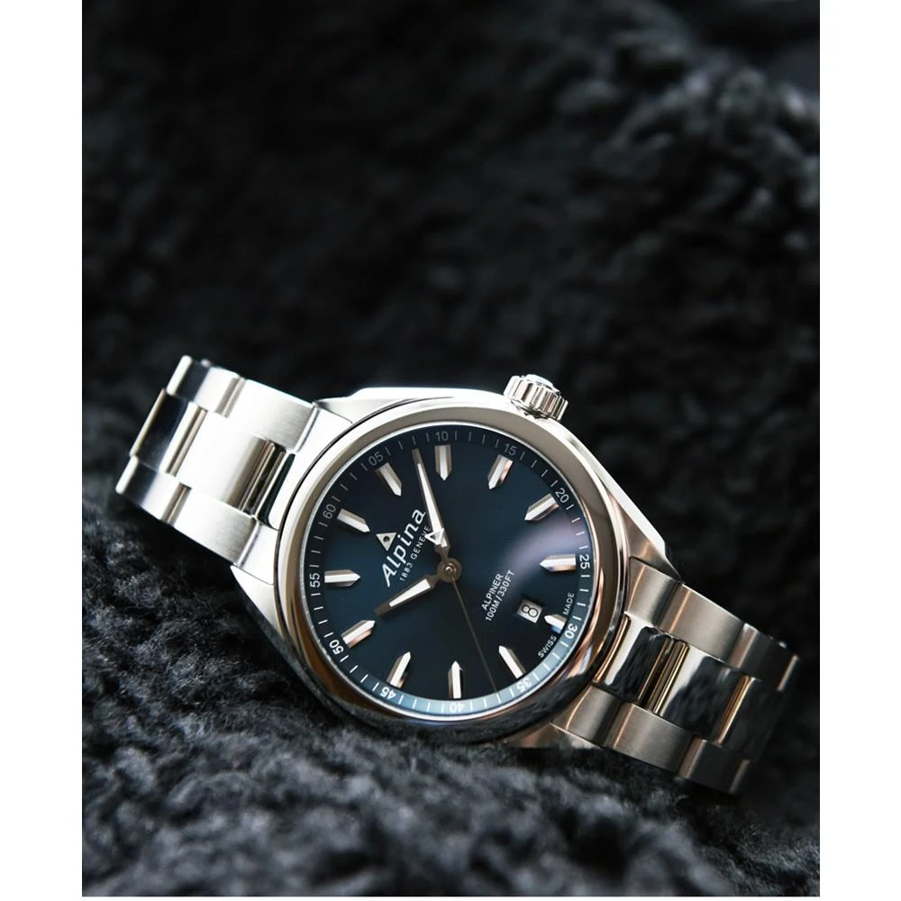 商品Alpina|Men's Swiss Alpiner Stainless Steel Bracelet Watch 42mm,价格¥7444,第2张图片详细描述