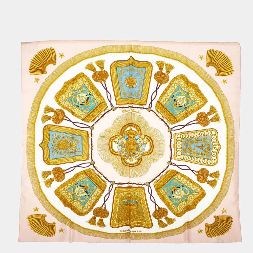 商品[二手商品] Hermes|Hermes Multi Color/Pink Poste et Cavalerie Silk Scarf,价格¥3875,第2张图片详细描述