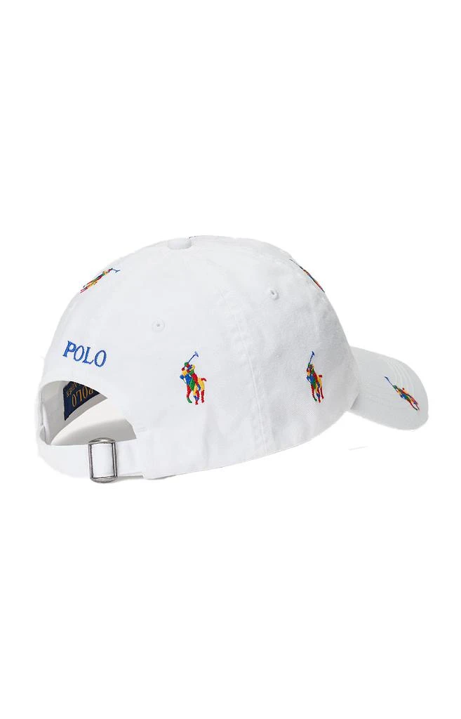 商品Ralph Lauren|Rainbow-Hued All Over Pony Chino Ball Cap - Pure White,价格¥251,第2张图片详细描述