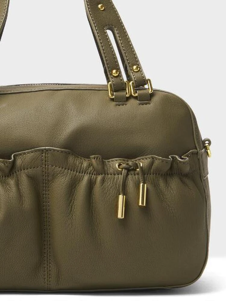 商品DKNY|Ruched Leather Satchel,价格¥752,第3张图片详细描述
