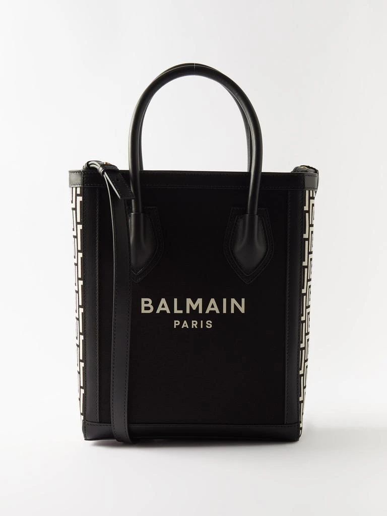 商品Balmain|B-Army leather-trim canvas tote bag,价格¥9531,第1张图片