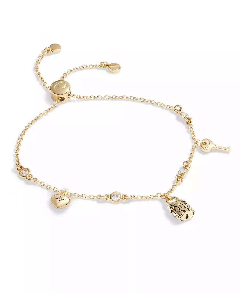 商品Coach|Cubic Zirconia Iconic Charm Slider Bracelet,价格¥452,第1张图片