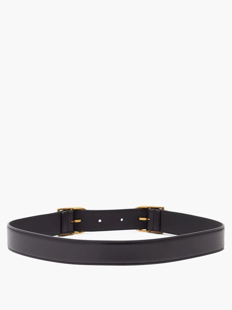 商品Yves Saint Laurent|Double-buckle leather belt,价格¥5960,第3张图片详细描述