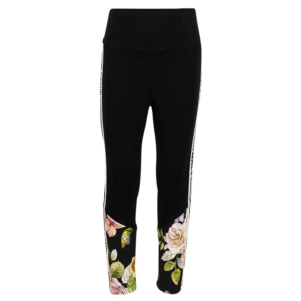 商品MONNALISA|Black Floral Jersey Leggings,价格¥284,第2张图片详细描述