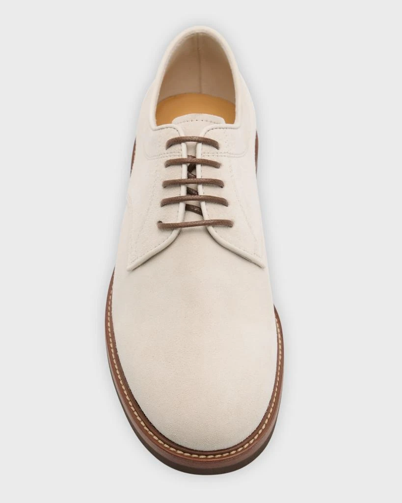 商品Brunello Cucinelli|Men's Suede Derby Shoes,价格¥10747,第5张图片详细描述