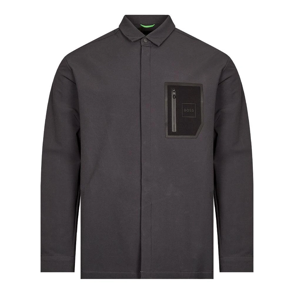 商品Hugo Boss|BOSS Burel Overshirt - Dark Grey,价格¥974,第1张图片