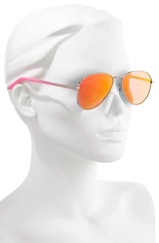 商品NIKE|Ascendant 57mm Mirrored Aviator Sunglasses,价格¥487,第2张图片详细描述