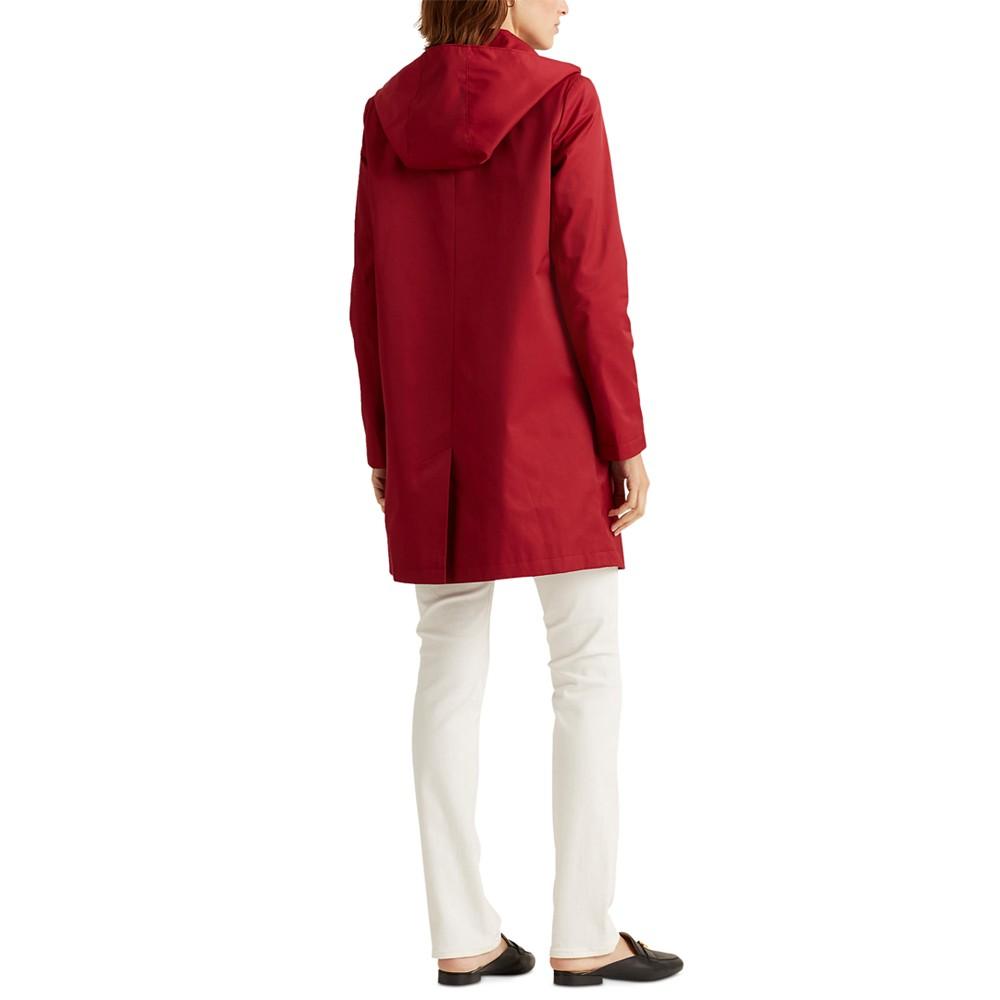Women's Hooded Single-Breasted A-Line Raincoat, Created for Macy's商品第3张图片规格展示