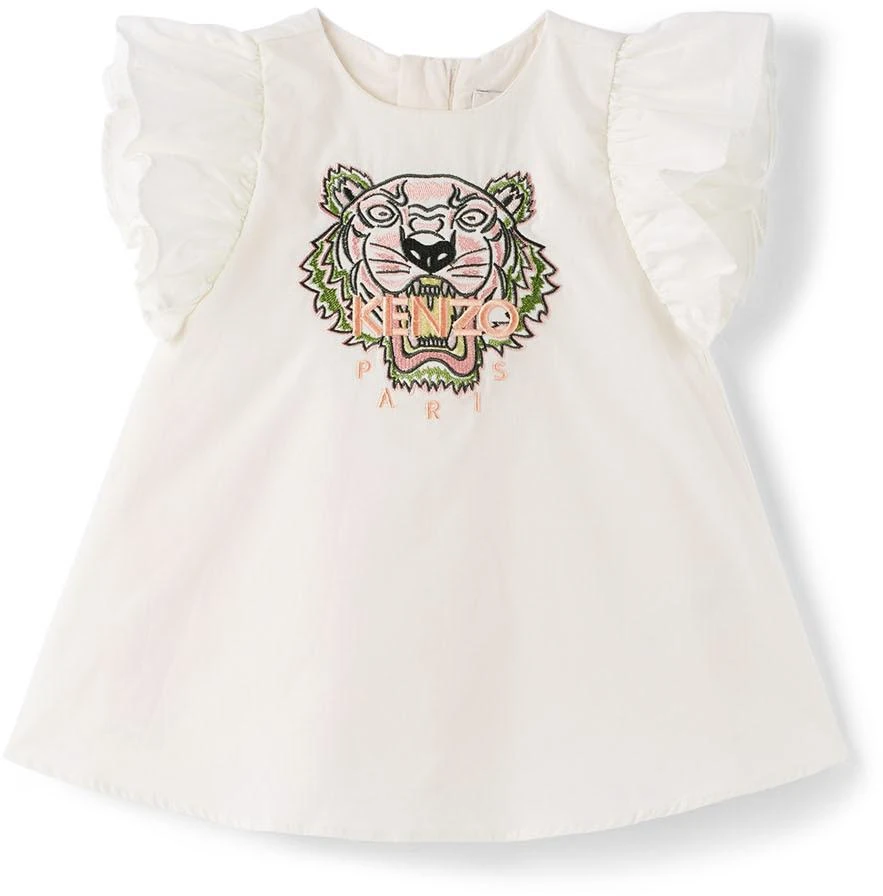 商品Kenzo|Baby White Tiger Dress,价格¥778,第1张图片