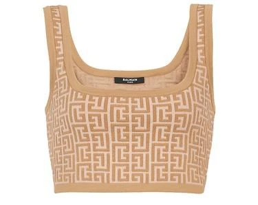 商品Balmain|字母花押提花文胸短上衣,价格¥7809,第2张图片详细描述