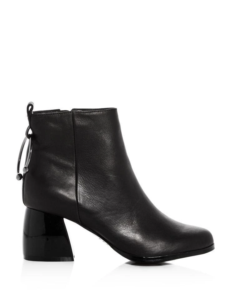 商品JAGGAR|JAGGAR Women's Leather Bull Ring Block Heel Booties,价格¥1543,第2张图片详细描述