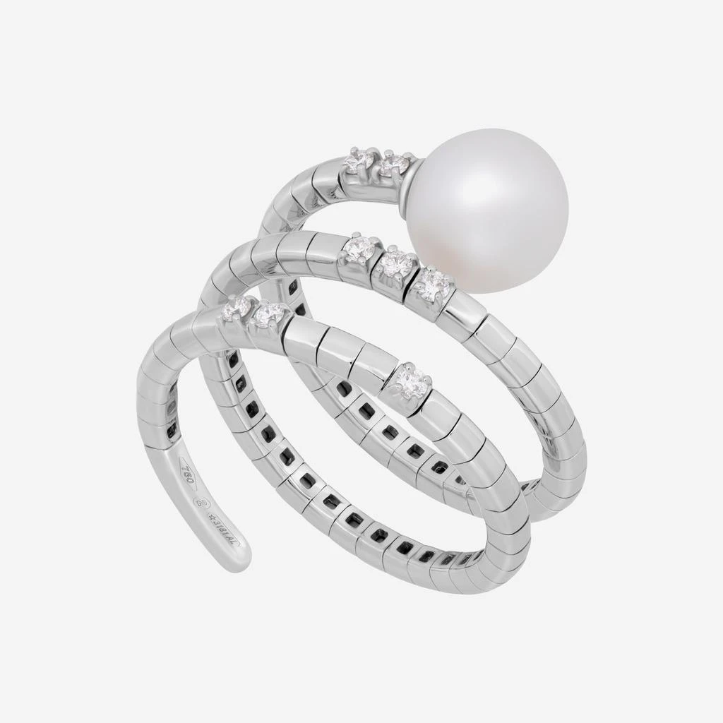 商品Salvini|SALVINI 18K White Gold, Pearl and Diamond Wrap Ring 20075273,价格¥9528,第2张图片详细描述