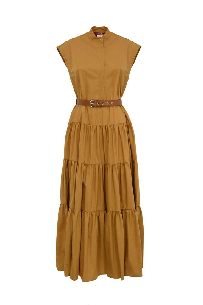 ワンピース Max Mara Studio BAIRO LONG BELTED DRESS (2516221102600 001) Max Mara Bairo long dress in black - Black - Women