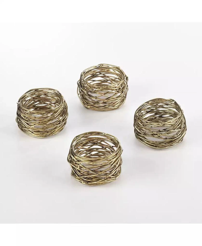 Metal Design Metal Design Napkin Ring, Set of 4 商品