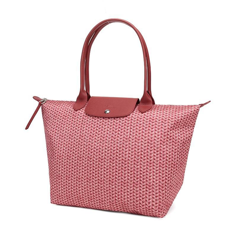 商品[国内直发] Longchamp|珑骧 LONGCHAMP 奢侈品 女士LE PLIAGE 2020系列大号古董粉红色印花织物长柄手提单肩包饺子包 1899 313 P13,价格¥803,第5张图片详细描述