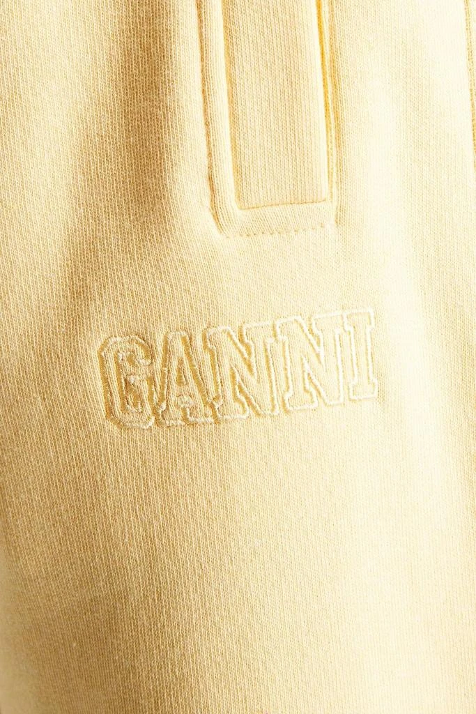 商品Ganni|Embroidered French cotton-blend terry track pants,价格¥377,第4张图片详细描述