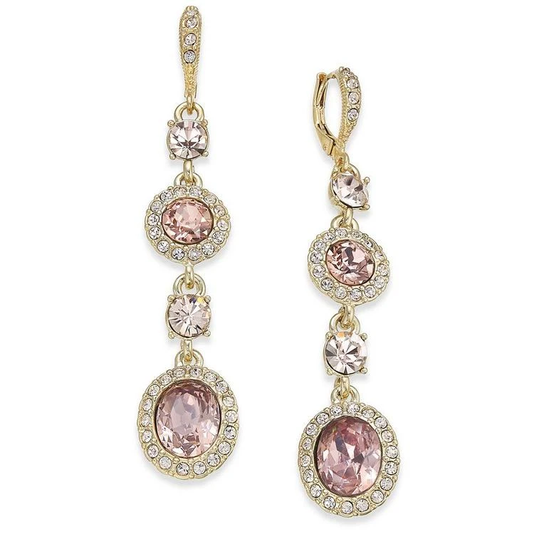 商品Givenchy|Gold-Tone Pavé & Pink Crystal Linear Drop Earrings,价格¥509,第1张图片