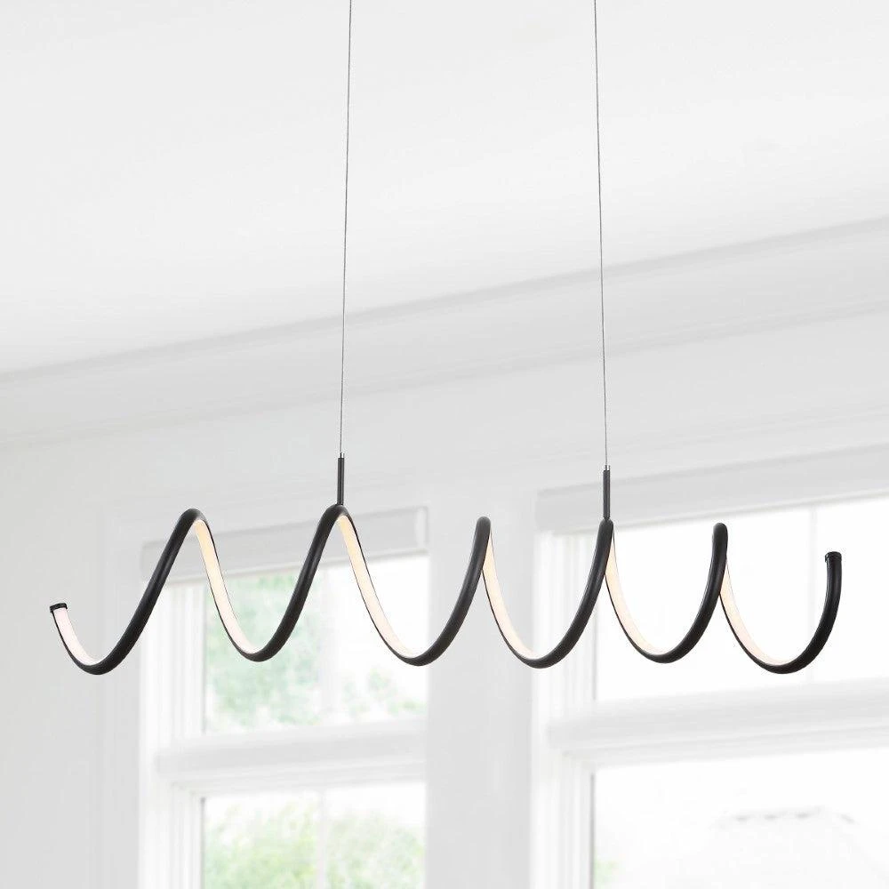 Ali 31" Dimmable Adjustable Integrated LED Metal Linear Pendant 商品