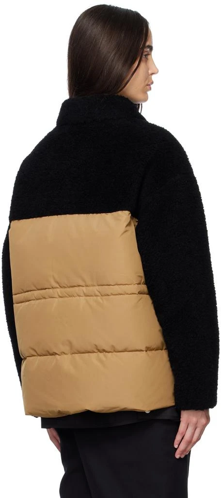 商品Yves Salomon|Brown & Black Paneled Jacket,价格¥1496,第3张图片详细描述