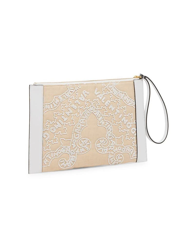 商品Valentino|Large VLogo Signature Beaded Flat Pouch,价格¥8951,第4张图片详细描述