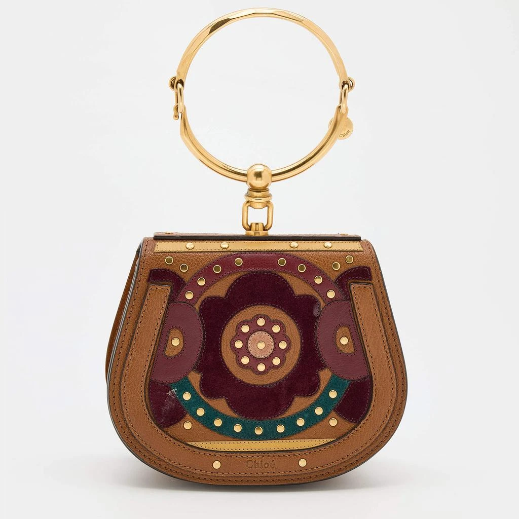 商品[二手商品] Chloé|Chloe Multicolor Leather and Suede Nile Bracelet Crossbody Bag,价格¥3296,第1张图片