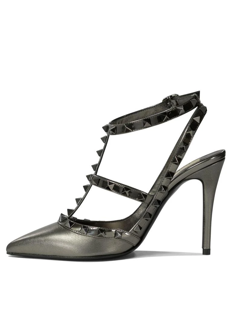 商品Valentino|Rockstud Heeled Shoes Grey,价格¥3708,第3张图片详细描述