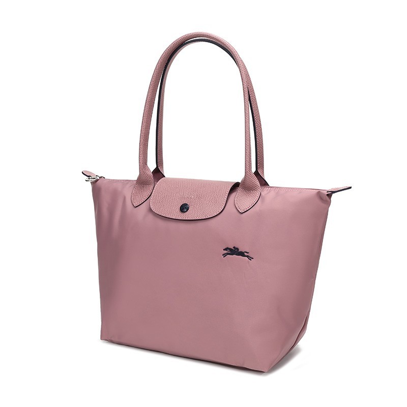 商品Longchamp|LONGCHAMP 珑骧 女士织物小号长柄可折叠女包手提单肩包 复古粉色 L2605619P44,价格¥520,第1张图片