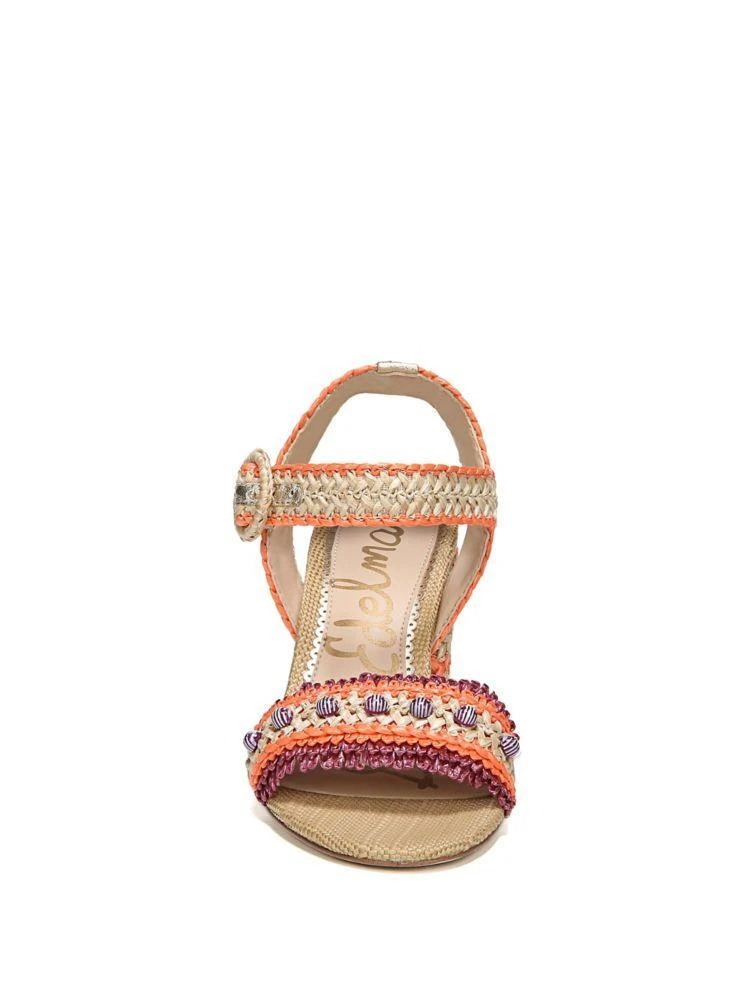 商品Sam Edelman|Olisa Basket Weave Ankle Strap Sandals,价格¥544,第5张图片详细描述