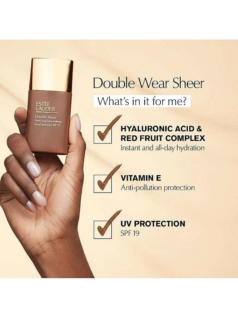 商品Estée Lauder|Double Wear Sheer Long-Wear SPF 19 Foundation,价格¥141,第5张图片详细描述