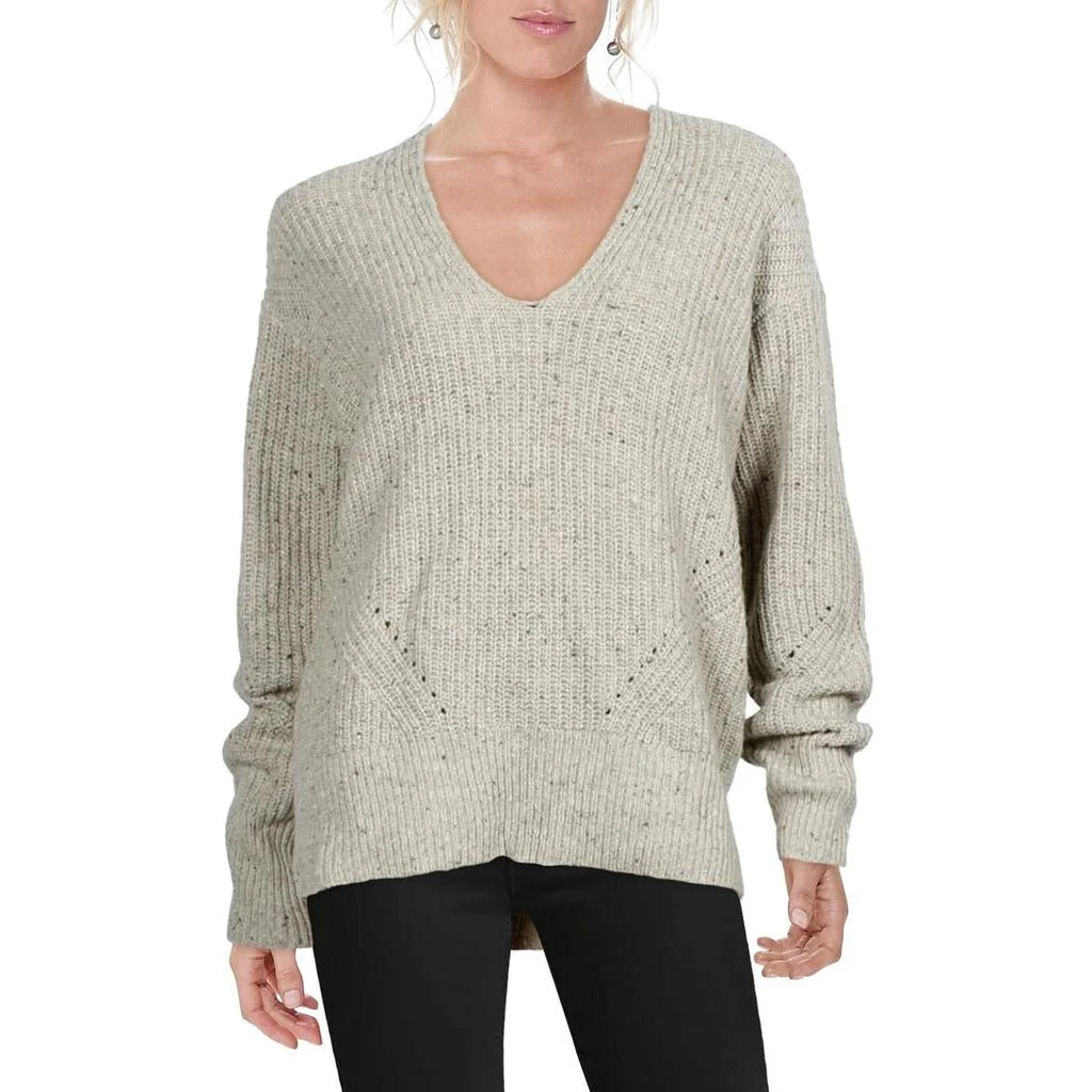 商品Rag & Bone|Rag & Bone Womens Eco Donegal V-Neck Plunging Sweater,价格¥1019,第1张图片