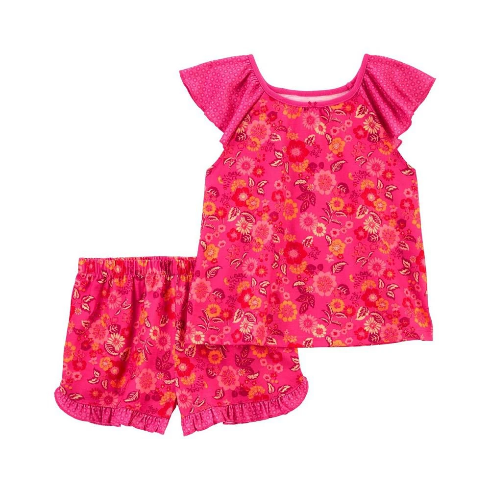 商品Carter's|Little Girls Floral Print Loose Fit Pajamas, 2 Piece Set,价格¥224,第1张图片