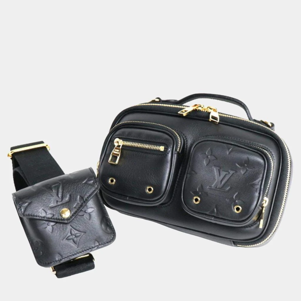 商品[二手商品] Louis Vuitton|Louis Vuitton Black Monogram Embossed Utility Crossbody Bag,价格¥22030,第1张图片