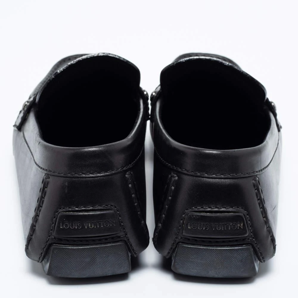 商品[二手商品] Louis Vuitton|Louis Vuitton Black Leather Monte Carlo Loafers Size 43,价格¥2614,第5张图片详细描述