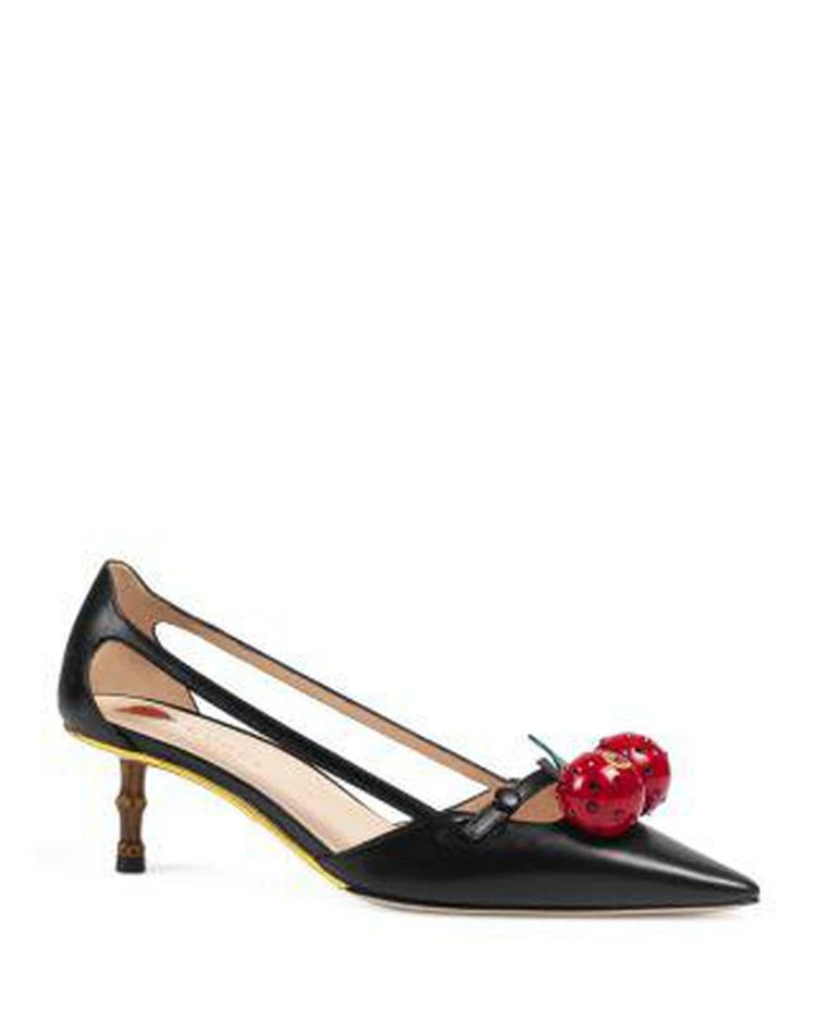 商品Gucci|Women's Cherry Pointed Toe Pumps,价格¥8596,第1张图片