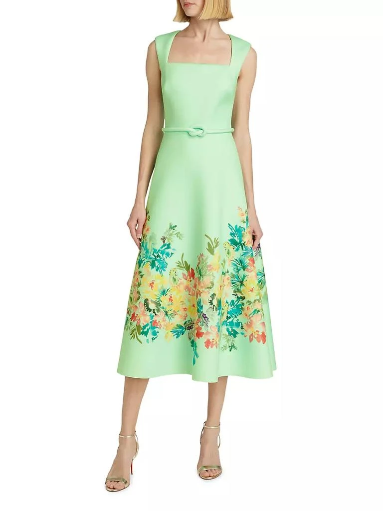 商品Badgley Mischka|Floral Neoprene Cocktail Dress,价格¥3301,第3张图片详细描述