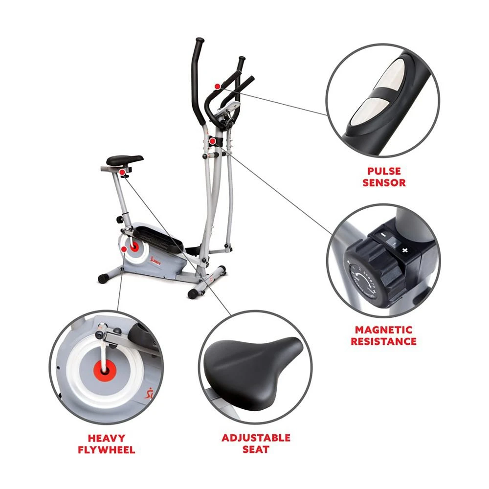 商品Sunny Health & Fitness|Essential Interactive Series Seated Elliptical, Sf-E322004,价格¥4338,第4张图片详细描述