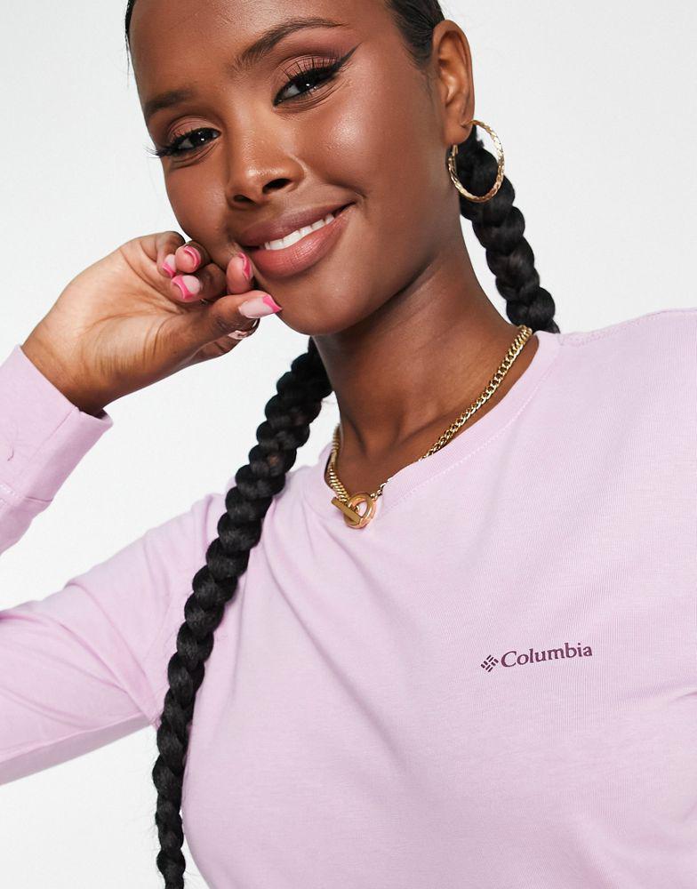 商品Columbia|Columbia North Cascades back print long sleeve t-shirt in pink,价格¥258,第4张图片详细描述