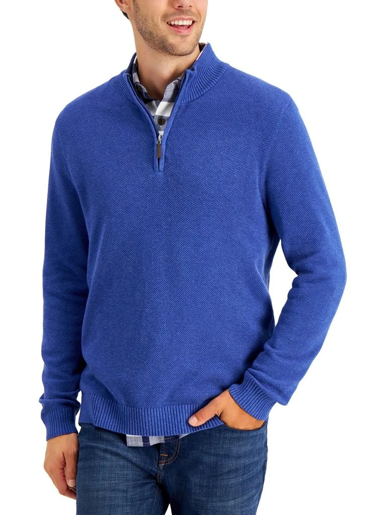 Mens Cotton 1/4 Zip Pullover Sweater 商品