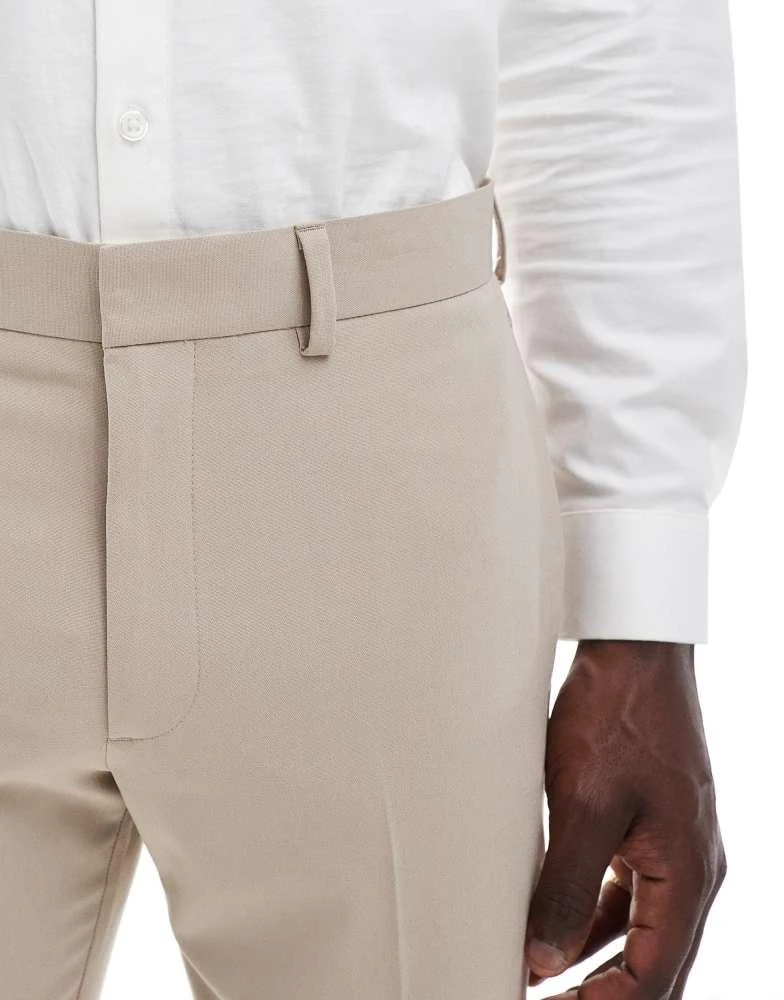 商品ASOS|ASOS DESIGN skinny suit trousers in stone,价格¥242,第5张图片详细描述