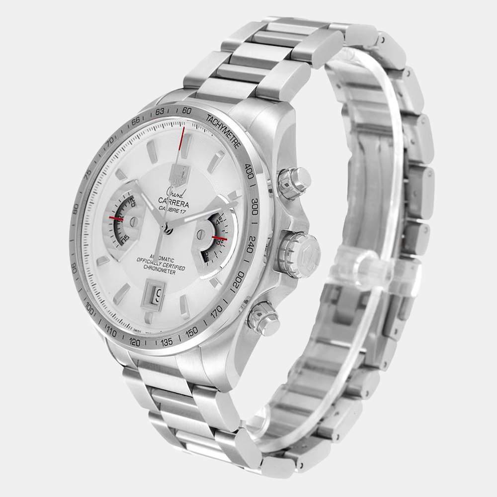 商品[二手商品] TAG Heuer|Tag Heuer Silver Stainless Steel Carrera CAV511B.BA0902 Automatic Men's Wristwatch 43 mm,价格¥29963,第5张图片详细描述