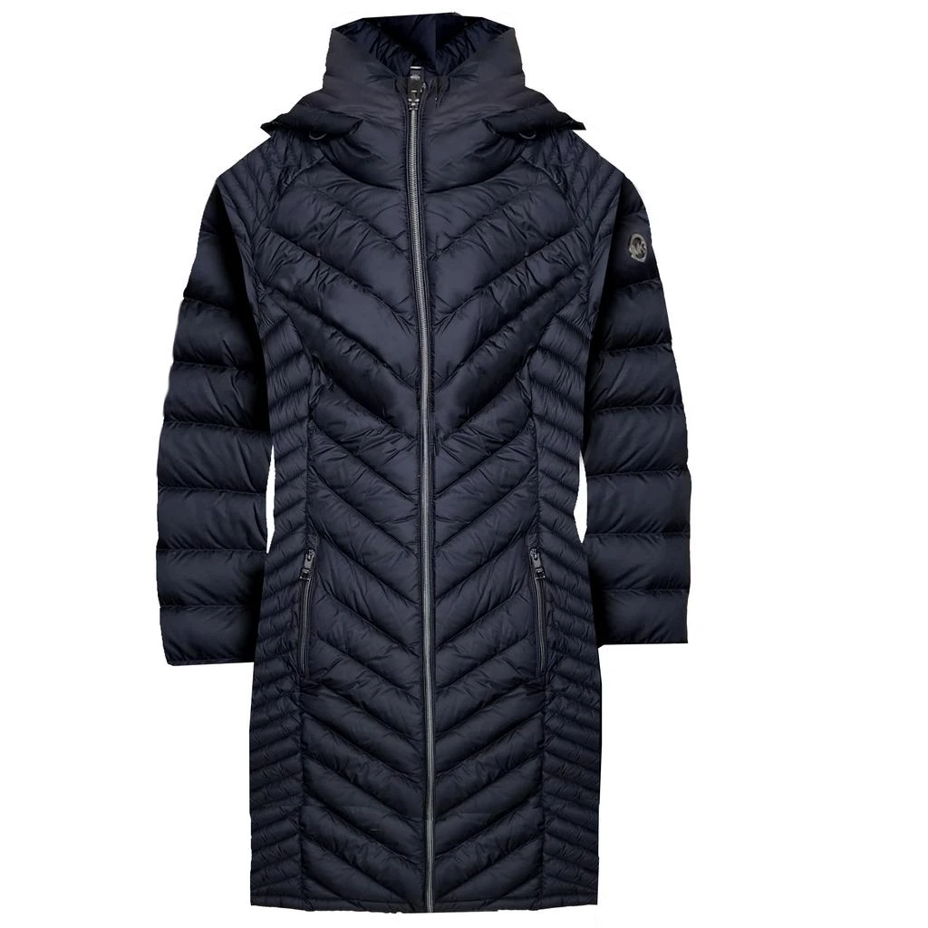 商品Michael Kors|Michael Michael Kors Women Chevron Double Layer Zipper 3/4 Hooded Packable Coat,价格¥744,第2张图片详细描述