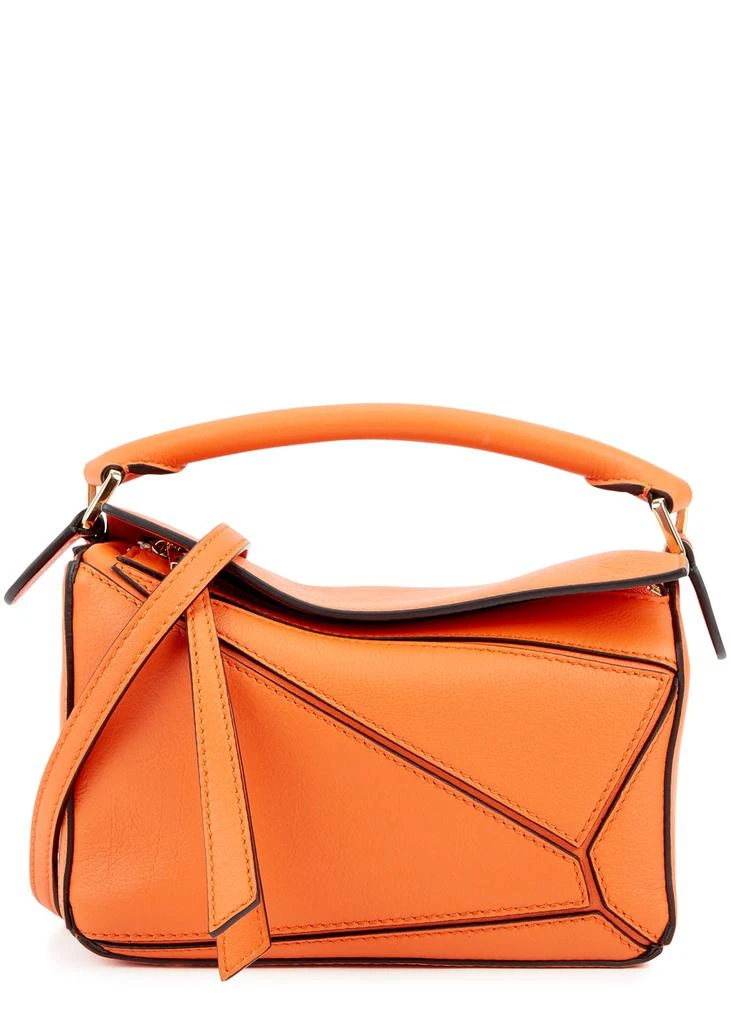 商品Loewe|Puzzle mini orange leather cross-body bag,价格¥11335,第1张图片